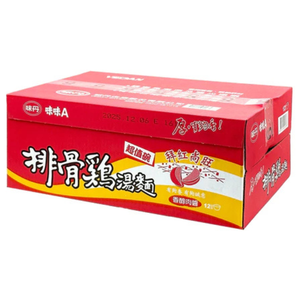 味味A 排骨雞湯麵 超值碗 75g-12碗/箱 