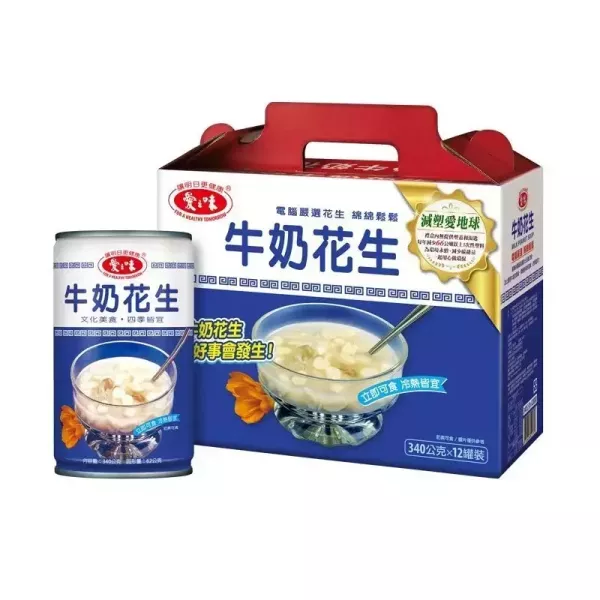 愛之味 牛奶花生 340g-24瓶/箱 