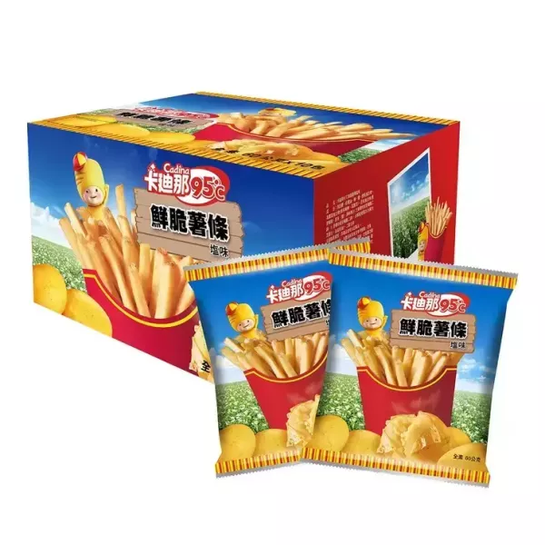 卡廸那95℃ 鮮脆薯條鹽味 60g-10包/箱 