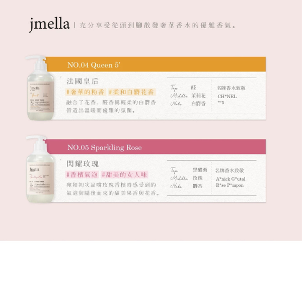 jmella 香氛沐浴乳 500ml 