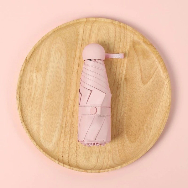 迷你口袋摺疊晴雨傘/附傘套 