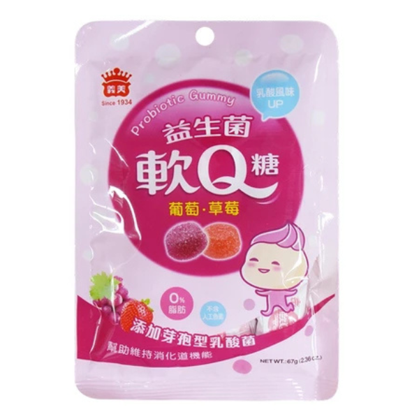 義美益生菌軟Q糖67g 