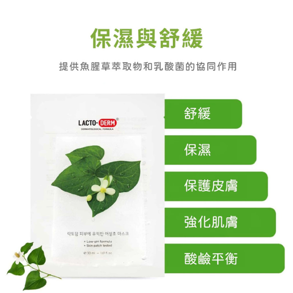 鍾根堂魚腥草保濕面膜(4片入) 