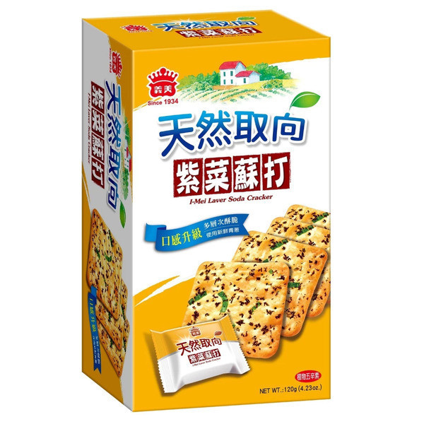 義美天然取向蘇打餅 120g盒裝 