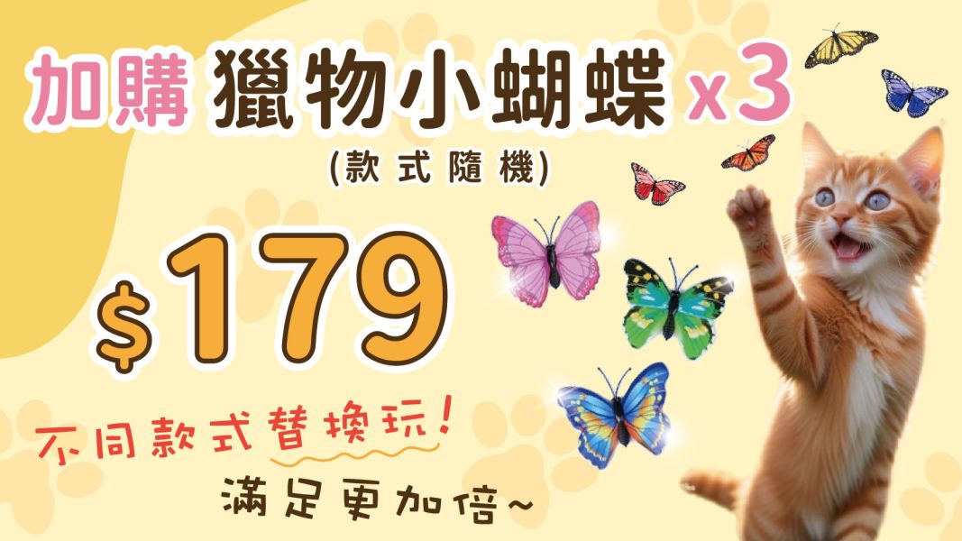 Crazypet喵嗨爽追【炫飛小蝴蝶】 炫飛小蝴蝶