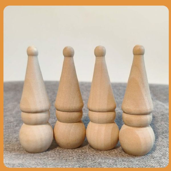 彩繪白胚 木頭人 尖帽款 (4入)｜DIY彩繪木頭｜造型擺飾｜美術材料｜工藝材料｜創客材料｜DIY材料 彩繪白胚,木頭人,DIY彩繪木頭,木頭人,畫畫木頭人,美術材料,工藝材料,創客材料,DIY材料