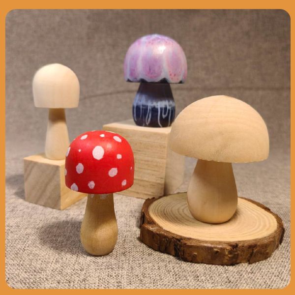 彩繪白胚 木蘑菇 (4入)｜DIY彩繪木頭｜造型擺飾｜彩繪菇｜創意彩繪｜美術材料｜工藝材料｜創客材料｜DIY材料 彩繪白胚,木蘑菇,DIY彩繪木頭,造型擺飾,彩繪菇,創意彩繪,美術材料,工藝材料,創客材料,DIY材料