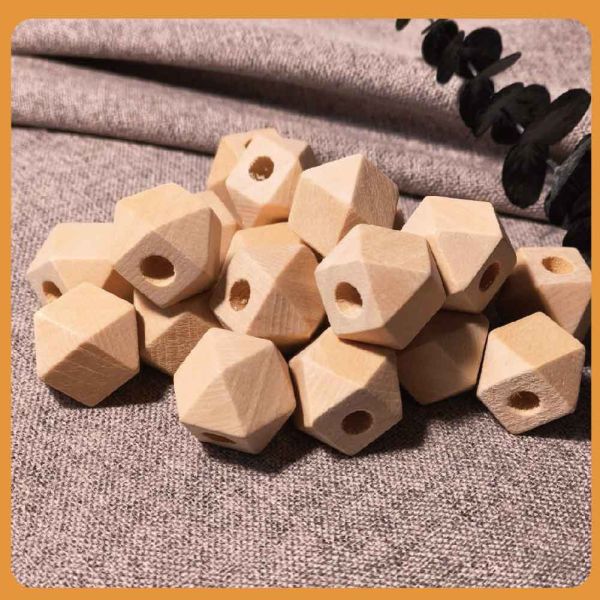 八角木珠串珠(10入)｜木珠｜串珠｜造型木珠｜有孔木球｜木球｜美術材料｜工藝材料｜創客材料｜DIY材料 八角木珠串珠,木珠,串珠,造型木珠,有孔木球,木球,原木珠,美術材料,工藝材料,創客材料,DIY材料