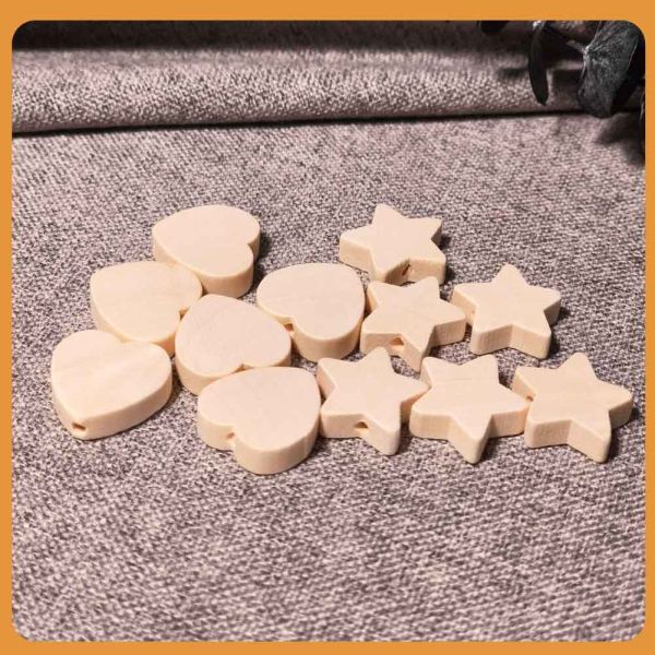 愛心&星星造型木串珠(20入)｜木珠｜串珠｜造型木珠｜美術材料｜工藝材料｜創客材料｜DIY材料 愛心&星星造型,木串珠,木珠,串珠,造型木珠,美術材料,工藝材料,創客材料,DIY材料