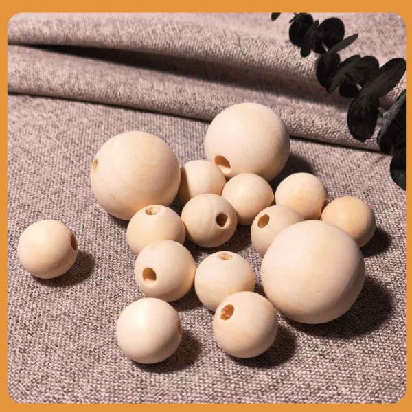 木珠（50入）｜有孔木珠｜圓木珠｜木頭珠｜木球｜木珠｜串珠｜美術材料｜工藝材料｜創客材料｜DIY材料 木珠,有孔木珠,圓木珠,木頭珠,木球,木珠,串珠,美術材料,工藝材料,創客材料,DIY材料