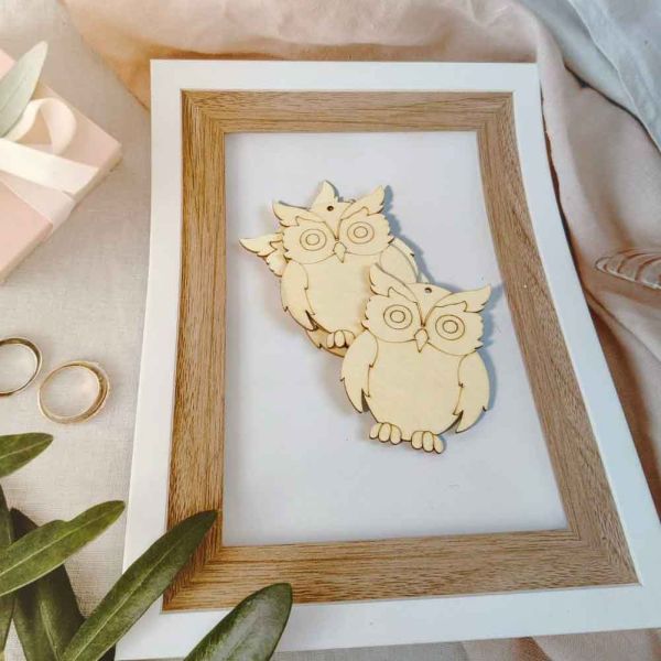 貓頭鷹造型木片(5入) 附繩子｜雷切木片｜彩繪木片｜木牌｜吊牌 ｜親子勞作｜DIY手作｜美術工藝材料 貓頭鷹造型木片,雷切木片,彩繪木片,木牌,吊牌,親子勞作,DIY手作,美術工藝材料