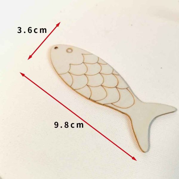 魚造型木片(5入) 附繩子｜雷切木片｜彩繪木片｜木牌｜吊牌 ｜親子勞作｜DIY手作｜美術工藝材料 魚造型木片,雷切木片,彩繪木片,木牌,吊牌,親子勞作,DIY手作,美術工藝材料