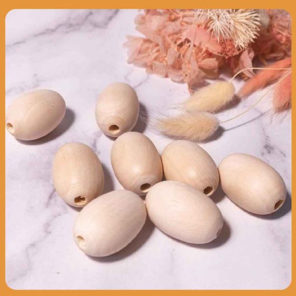 橢圓木珠(10入)｜木珠｜串珠｜造型木珠｜有孔木球｜木球｜美術材料｜工藝材料｜創客材料｜DIY材料 橢圓木珠,木珠,串珠,造型木珠,有孔木球,木球,美術材料,工藝材料,創客材料,DIY材料
