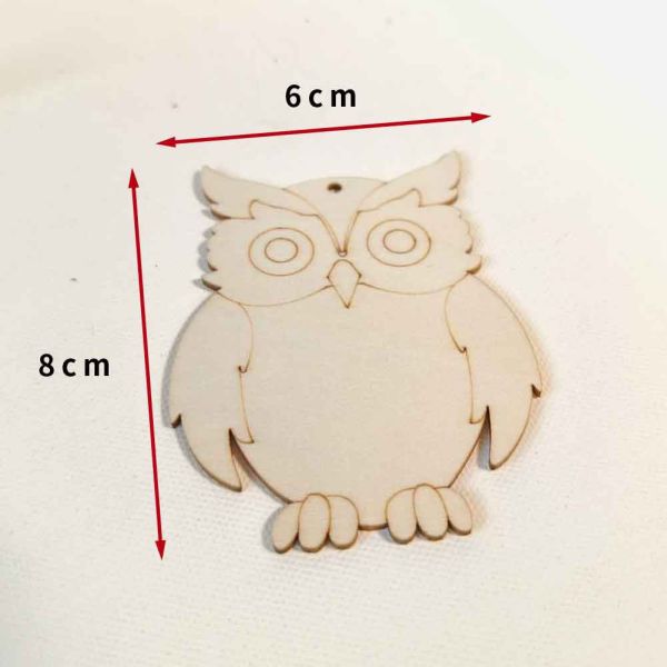 貓頭鷹造型木片(5入) 附繩子｜雷切木片｜彩繪木片｜木牌｜吊牌 ｜親子勞作｜DIY手作｜美術工藝材料 貓頭鷹造型木片,雷切木片,彩繪木片,木牌,吊牌,親子勞作,DIY手作,美術工藝材料