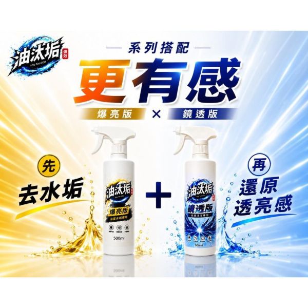 油汰垢 鏡透版 【玻璃清潔專用劑】 500ml 油汰垢,鏡透版,玻璃清潔劑,鏡面清潔,玻璃清潔,居家清潔,500ml清潔劑