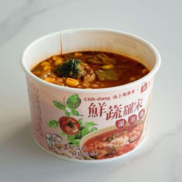 池上鄉農會 湯泡飯-鮮蔬羅宋/菠菜芙蓉/味噌豆腐口味 湯泡飯
米大師
新鮮米飯
全球首創
沖泡即食
低溫凍乾蔬菜
無添加防腐劑
泡麵族的新選擇
聯名款
池上鄉農會
池上鄉