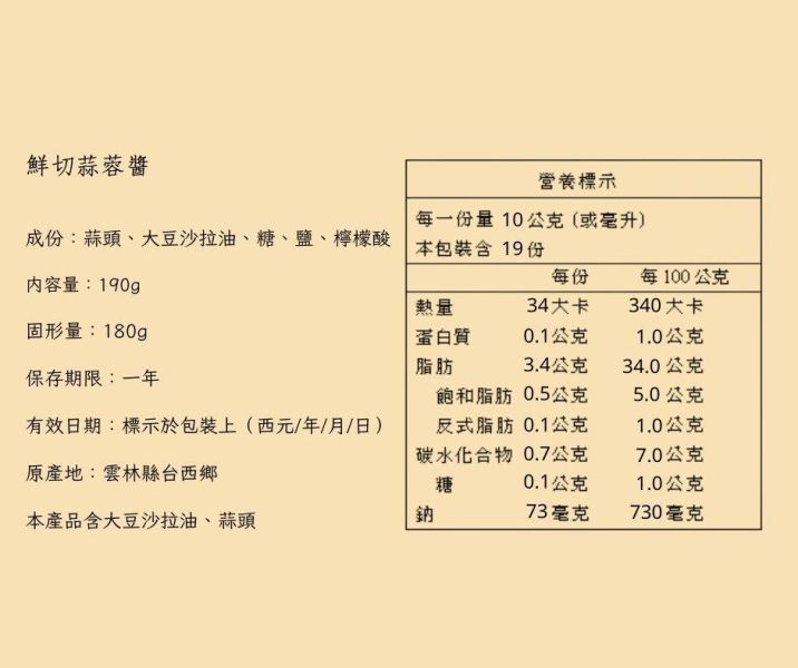 【台西鄉農會】蒜蓉醬 拌麵神器 蒜頭醬 190g 單罐裝 蒜醬 大蒜醬 煮菜免撥蒜 純手工製作 調味醬 蒜頭 挑嘴獸團購
蒜蓉醬
美食團購
台南團購
台西鄉農會團購
團購美食推薦
台灣特色蒜頭
團購現貨
團購預購
免運團購
美食宅配推薦
台灣零食網購