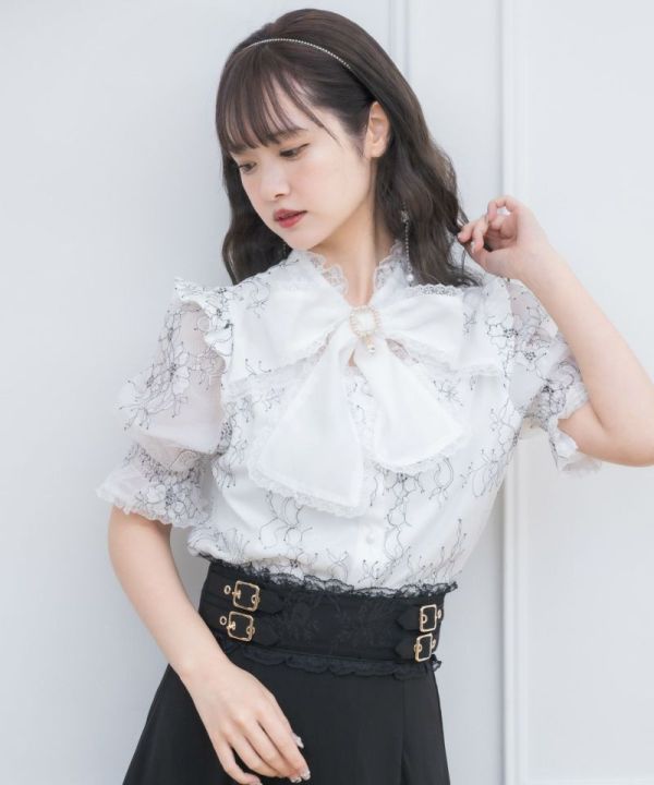 ROJITA 蕾絲上衣 白色 / 紫色 / 黑色 