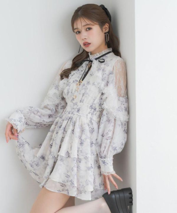 ROJITA 碎花短裙洋裝 尺寸F 均碼 適合(S~XL) 