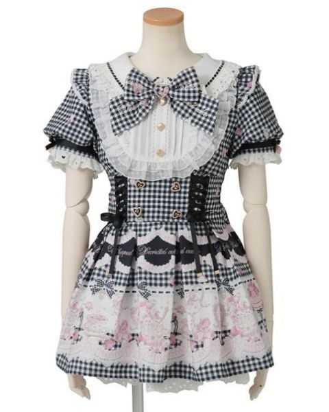 Lizlisa Sweet Gingham Tea Room 套裝 / 黑色 / F碼 