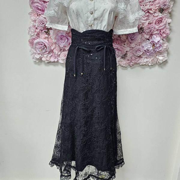 Rojita 花朵刺繡蕾絲裙 均碼 