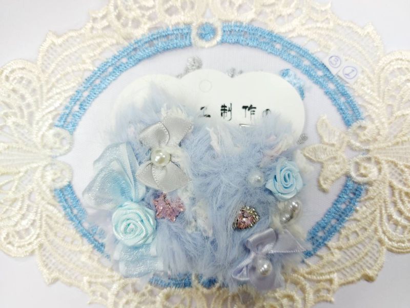 可愛毛毛手作髮夾 31~34號 大小約 6x4cm 