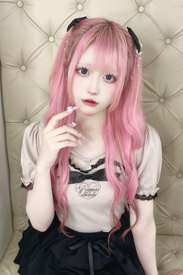PRINCESS MELODY 心形扣蝴蝶結上衣 白色 / 黑色 / 粉色 / F 碼 