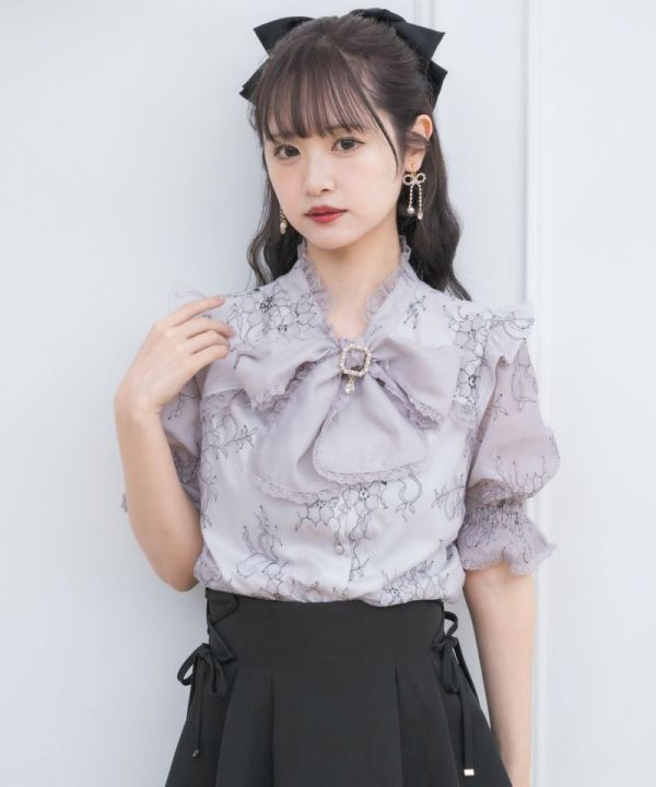 ROJITA 蕾絲上衣 白色 / 紫色 / 黑色 