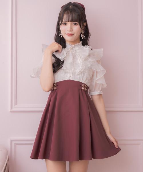 ROJITA 短款碎花短版洋裝 粉色/酒紅色 均碼 