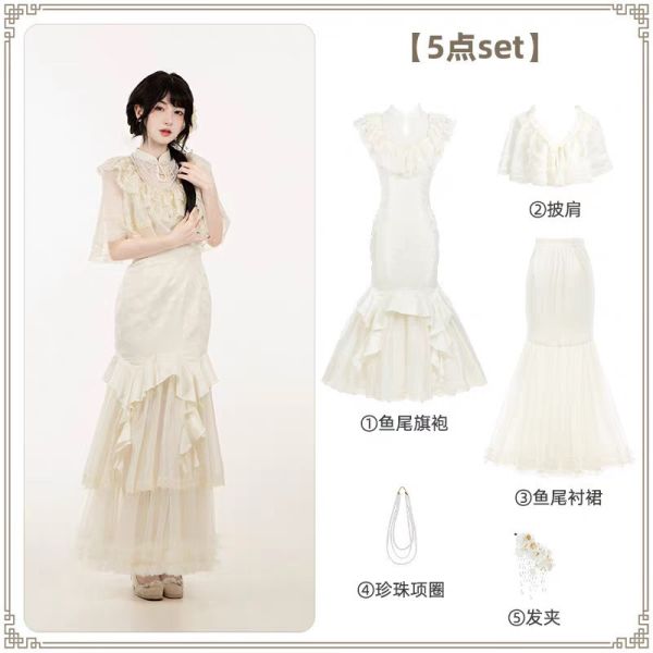withpuji 來信與詩 琼華 中式旗袍 多種穿法 （尺寸：M/L） 