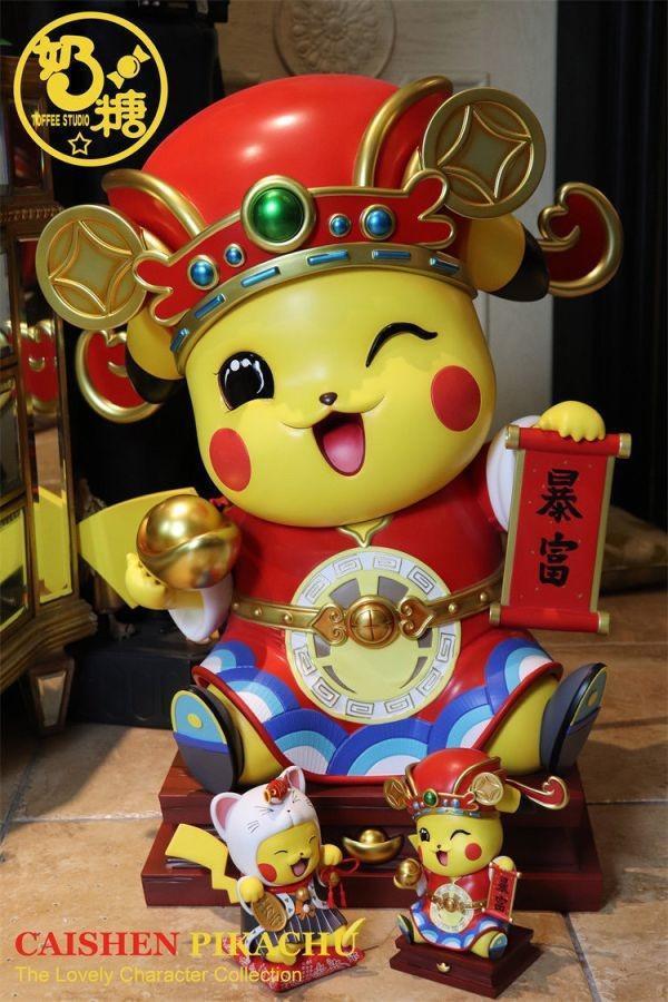 【台灣現貨】奶糖 財神皮卡丘  小比例 