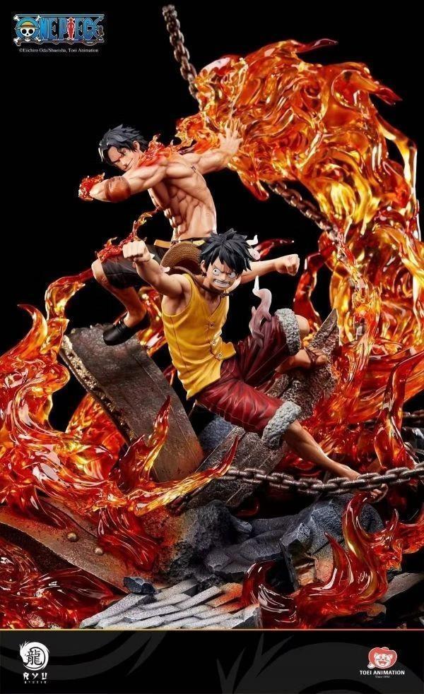 【台灣現貨】RYU  正版授權 魯夫&艾斯 頂上戰爭 拆擺無損展品 