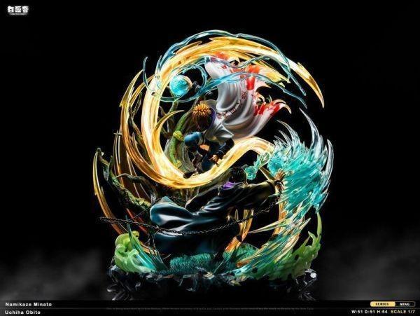 【海外現貨】白噪音 首款火之意志 MING系列雕像 飛雷神二段 波風水門VS帶土 