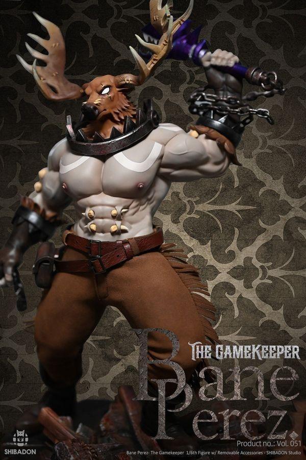 【台灣現貨-R18獸控男恥】柴丼設計 1/6 鹿頭Gamekeeper Bane Perez 遊樂場守衛 