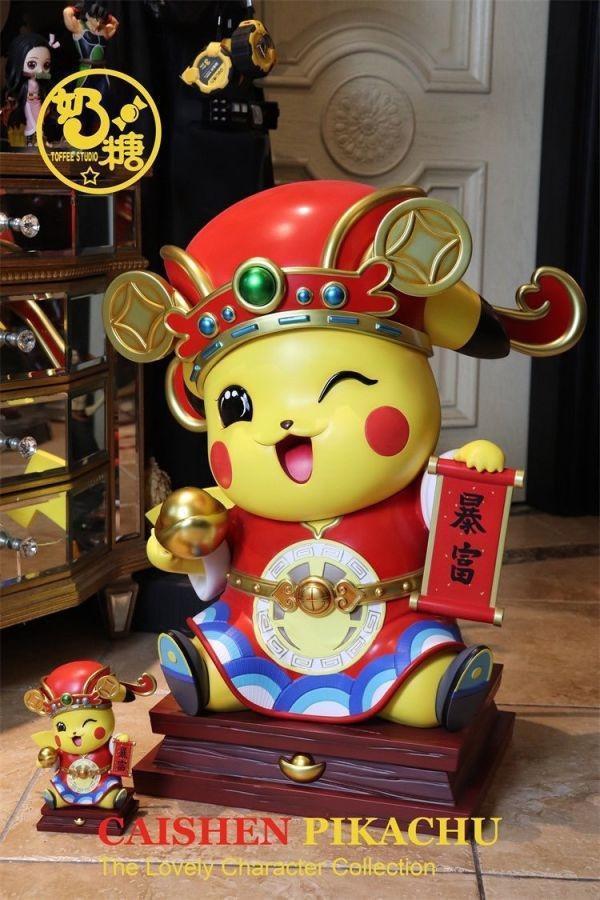 【台灣現貨】奶糖 財神皮卡丘  小比例 