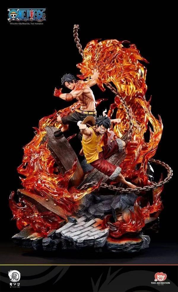 【台灣現貨】RYU  正版授權 魯夫&艾斯 頂上戰爭 拆擺無損展品 