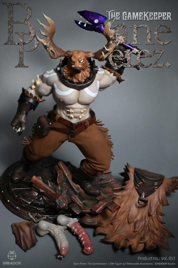 【台灣現貨-R18獸控男恥】柴丼設計 1/6 鹿頭Gamekeeper Bane Perez 遊樂場守衛 