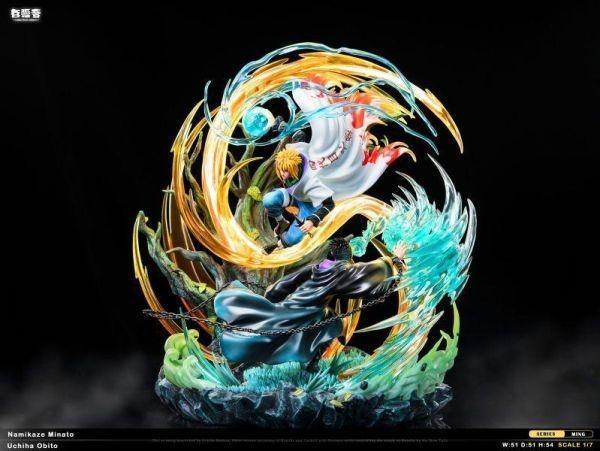 【海外現貨】白噪音 首款火之意志 MING系列雕像 飛雷神二段 波風水門VS帶土 