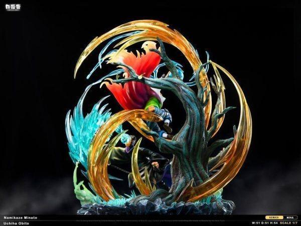 【海外現貨】白噪音 首款火之意志 MING系列雕像 飛雷神二段 波風水門VS帶土 