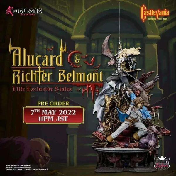 【海外現貨】石油廠 Figurama Collectors 《惡魔城X: 月下夜想曲》 阿魯卡多和里希特·貝爾蒙特 雕像 