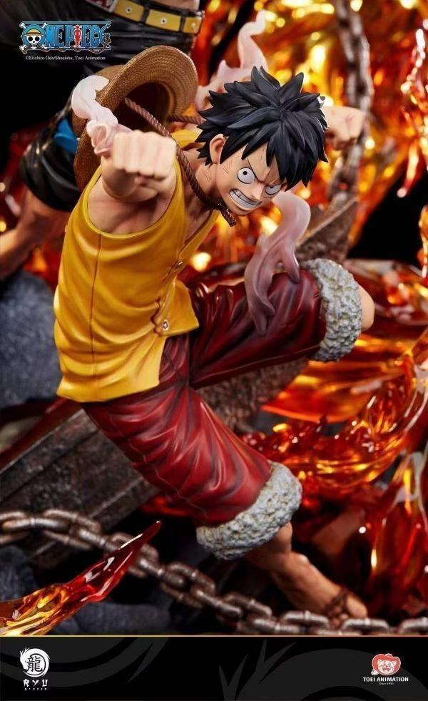 【台灣現貨】RYU  正版授權 魯夫&艾斯 頂上戰爭 拆擺無損展品 