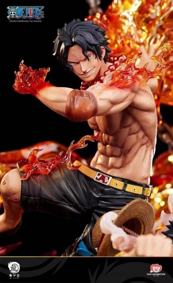 【台灣現貨】RYU  正版授權 魯夫&艾斯 頂上戰爭 拆擺無損展品 