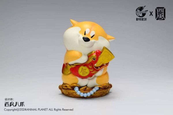 『台灣現貨』動物星球 招財枸杞 柴犬 新年聚寶盆 