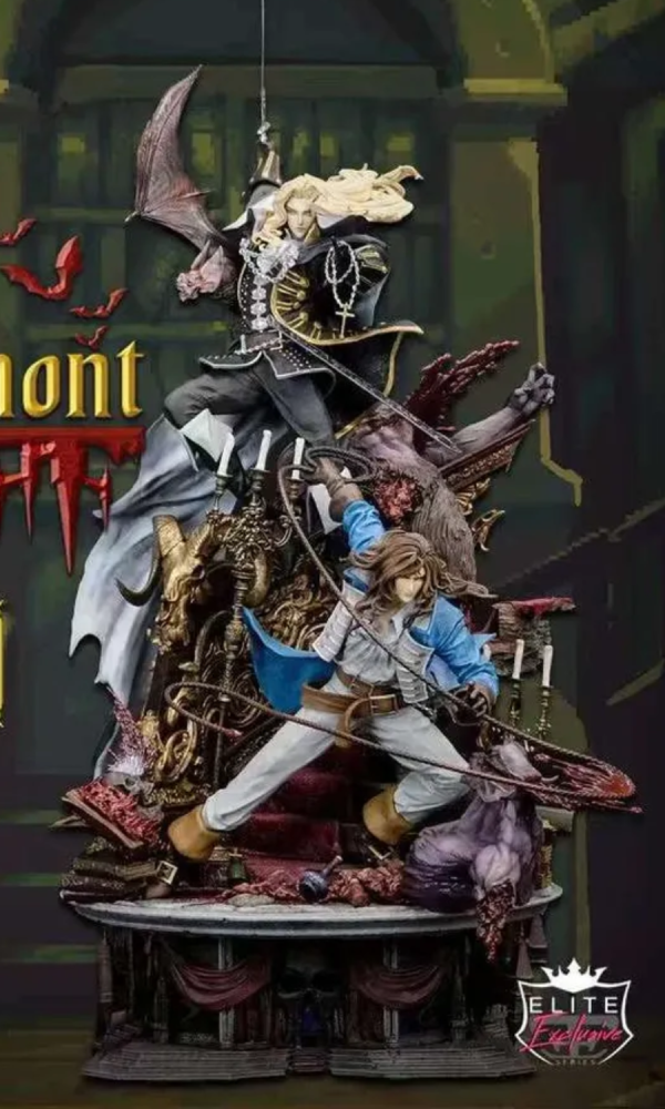 【海外現貨】石油廠 Figurama Collectors 《惡魔城X: 月下夜想曲》 阿魯卡多和里希特·貝爾蒙特 雕像 