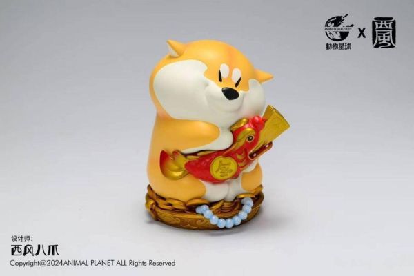 『台灣現貨』動物星球 招財枸杞 柴犬 新年聚寶盆 
