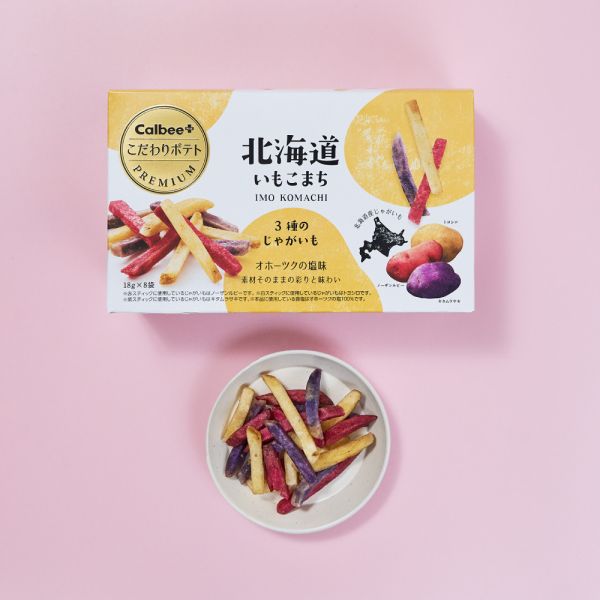 【馬鈴薯小鎮鹽味三色薯條18g×8包】Calbee卡樂比 