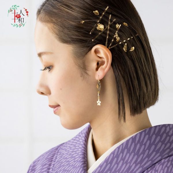【和風扇垂墜耳環】十人十和 