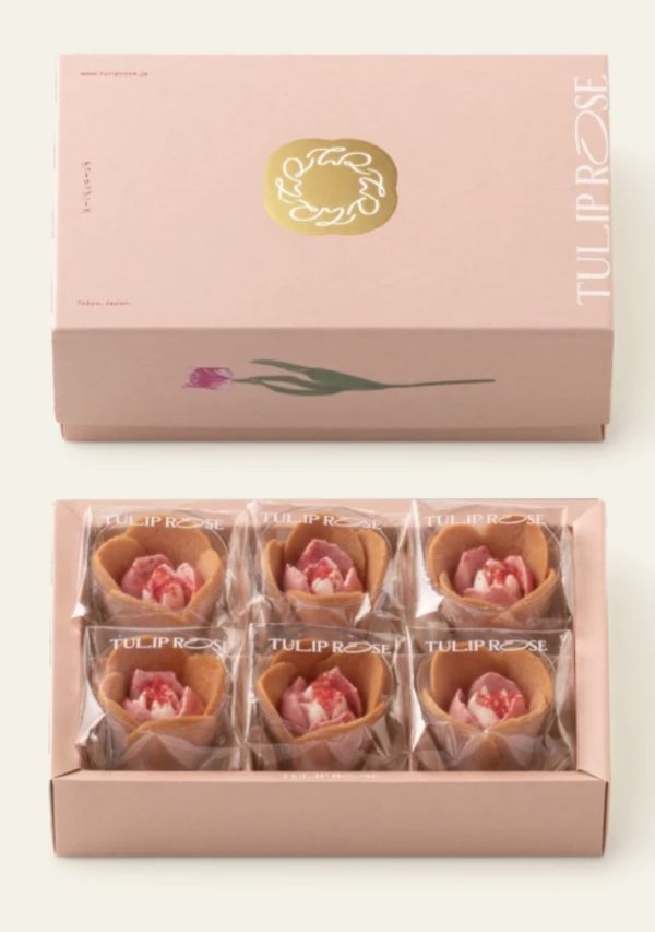 期間限定【草莓–鬱金香玫瑰花朵脆餅】TOKYO TRLIP ROSE 