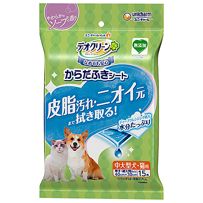 【寵物皮脂髒污去除濕紙巾–皂香】嬌聯Unicharm 