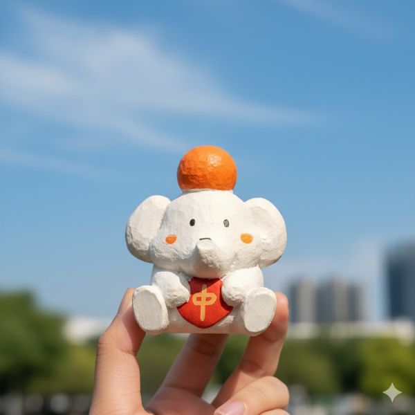 吉象如意工木雕桌面擺飾 